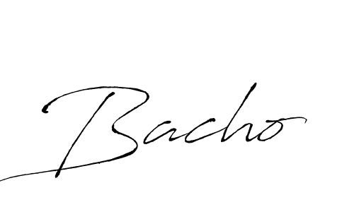 Design your own signature with our free online signature maker. With this signature software, you can create a handwritten (Antro_Vectra) signature for name Bacho. Bacho signature style 6 images and pictures png