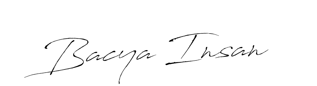 if you are searching for the best signature style for your name Bacya Insan. so please give up your signature search. here we have designed multiple signature styles  using Antro_Vectra. Bacya Insan signature style 6 images and pictures png