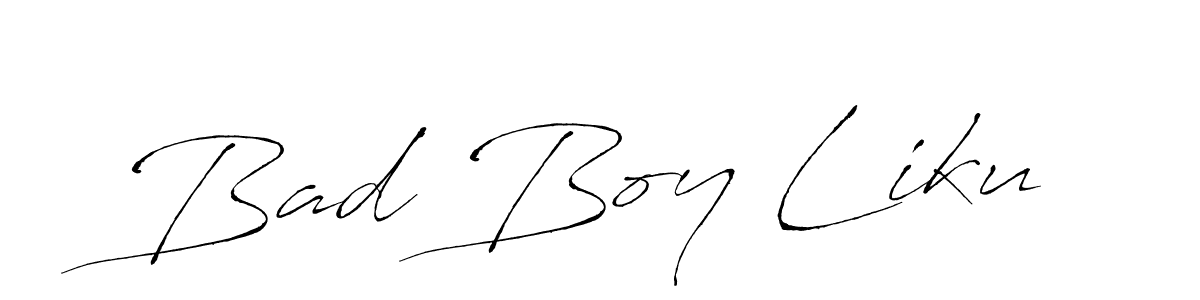 How to make Bad Boy Liku signature? Antro_Vectra is a professional autograph style. Create handwritten signature for Bad Boy Liku name. Bad Boy Liku signature style 6 images and pictures png