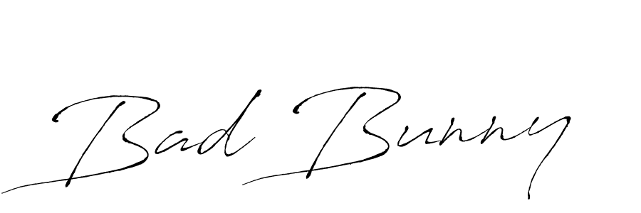 How to make Bad Bunny name signature. Use Antro_Vectra style for creating short signs online. This is the latest handwritten sign. Bad Bunny signature style 6 images and pictures png