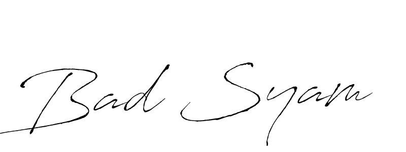 Create a beautiful signature design for name Bad Syam. With this signature (Antro_Vectra) fonts, you can make a handwritten signature for free. Bad Syam signature style 6 images and pictures png