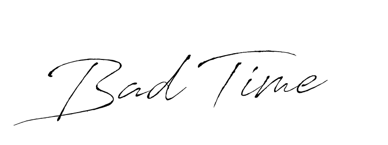 Create a beautiful signature design for name Bad Time. With this signature (Antro_Vectra) fonts, you can make a handwritten signature for free. Bad Time signature style 6 images and pictures png