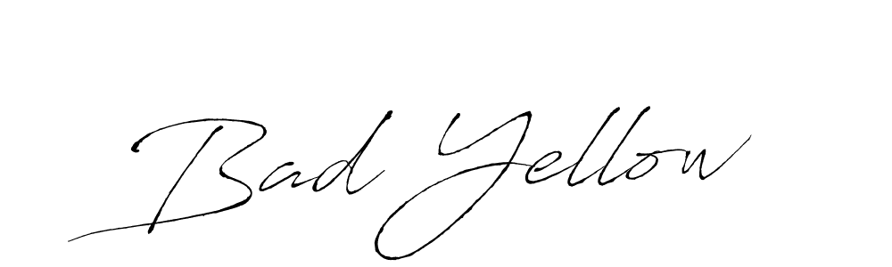 Use a signature maker to create a handwritten signature online. With this signature software, you can design (Antro_Vectra) your own signature for name Bad Yellow. Bad Yellow signature style 6 images and pictures png