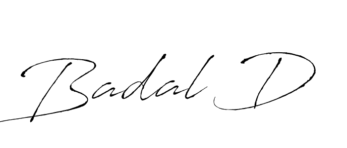 How to make Badal D name signature. Use Antro_Vectra style for creating short signs online. This is the latest handwritten sign. Badal D signature style 6 images and pictures png