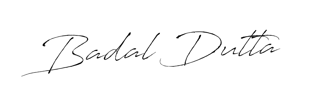 How to make Badal Dutta signature? Antro_Vectra is a professional autograph style. Create handwritten signature for Badal Dutta name. Badal Dutta signature style 6 images and pictures png