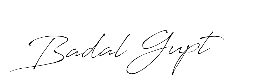 Badal Gupt stylish signature style. Best Handwritten Sign (Antro_Vectra) for my name. Handwritten Signature Collection Ideas for my name Badal Gupt. Badal Gupt signature style 6 images and pictures png