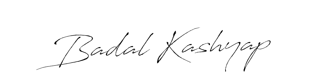How to make Badal Kashyap name signature. Use Antro_Vectra style for creating short signs online. This is the latest handwritten sign. Badal Kashyap signature style 6 images and pictures png