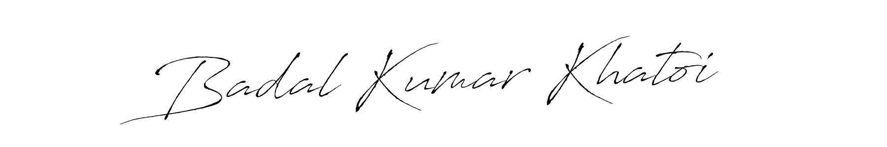 Make a beautiful signature design for name Badal Kumar Khatoi. With this signature (Antro_Vectra) style, you can create a handwritten signature for free. Badal Kumar Khatoi signature style 6 images and pictures png