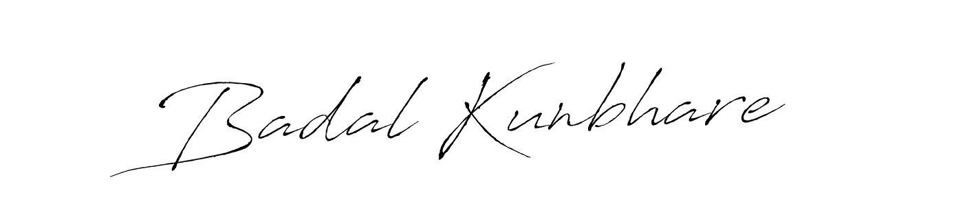 You should practise on your own different ways (Antro_Vectra) to write your name (Badal Kunbhare) in signature. don't let someone else do it for you. Badal Kunbhare signature style 6 images and pictures png