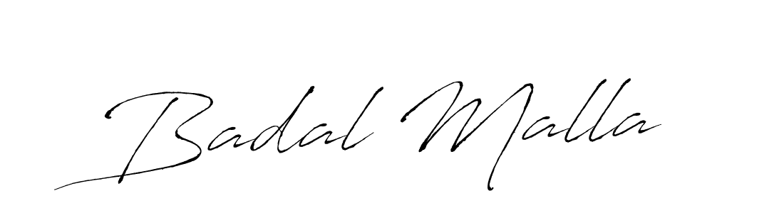 Create a beautiful signature design for name Badal Malla. With this signature (Antro_Vectra) fonts, you can make a handwritten signature for free. Badal Malla signature style 6 images and pictures png