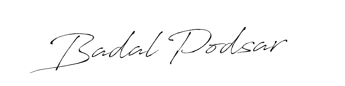 Design your own signature with our free online signature maker. With this signature software, you can create a handwritten (Antro_Vectra) signature for name Badal Podsar. Badal Podsar signature style 6 images and pictures png