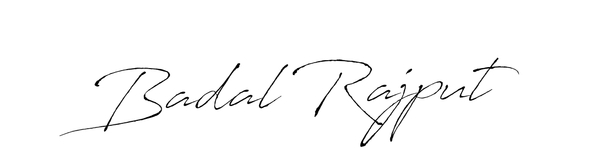Make a beautiful signature design for name Badal Rajput. With this signature (Antro_Vectra) style, you can create a handwritten signature for free. Badal Rajput signature style 6 images and pictures png