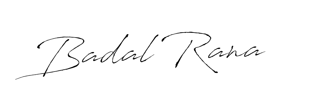 Make a beautiful signature design for name Badal Rana. With this signature (Antro_Vectra) style, you can create a handwritten signature for free. Badal Rana signature style 6 images and pictures png