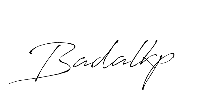 Badalkp stylish signature style. Best Handwritten Sign (Antro_Vectra) for my name. Handwritten Signature Collection Ideas for my name Badalkp. Badalkp signature style 6 images and pictures png