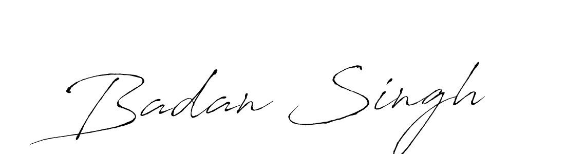 Create a beautiful signature design for name Badan Singh. With this signature (Antro_Vectra) fonts, you can make a handwritten signature for free. Badan Singh signature style 6 images and pictures png