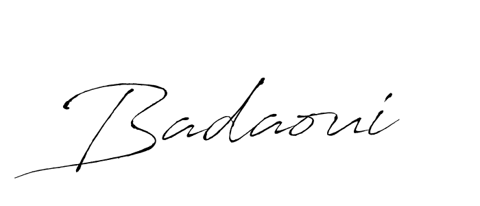 Create a beautiful signature design for name Badaoui. With this signature (Antro_Vectra) fonts, you can make a handwritten signature for free. Badaoui signature style 6 images and pictures png