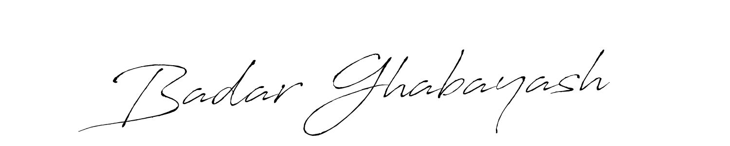 Make a beautiful signature design for name Badar Ghabayash. With this signature (Antro_Vectra) style, you can create a handwritten signature for free. Badar Ghabayash signature style 6 images and pictures png