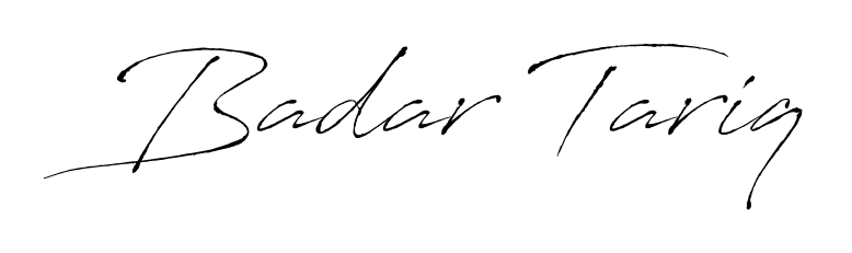 Practice writing Badar Tariq with the flow of Antro_Vectra lettering. A fantastic source of inspiration for developing your personal signature style. Badar Tariq signature style 6 images and pictures png