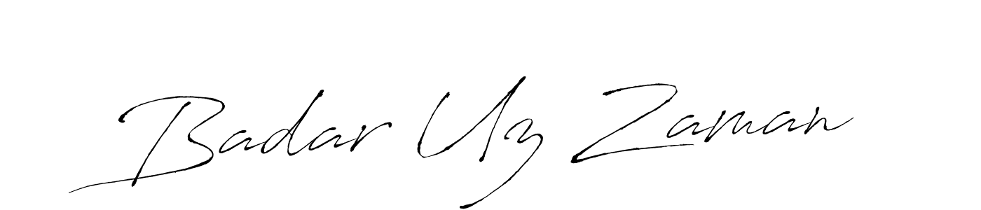 Create a beautiful signature design for name Badar Uz Zaman. With this signature (Antro_Vectra) fonts, you can make a handwritten signature for free. Badar Uz Zaman signature style 6 images and pictures png