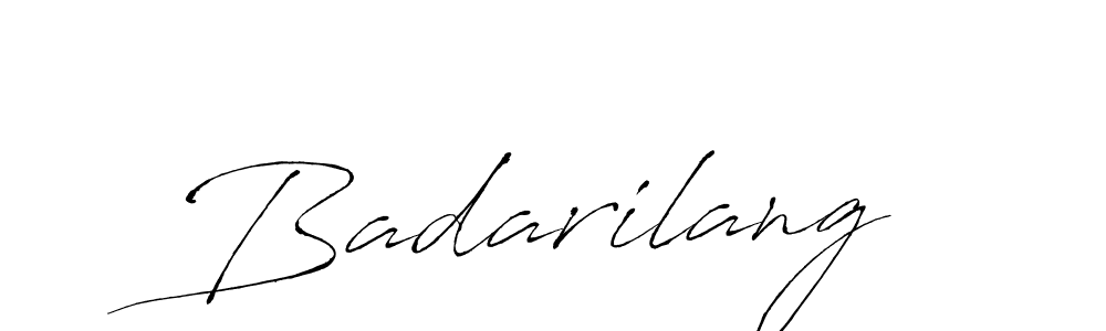 Use a signature maker to create a handwritten signature online. With this signature software, you can design (Antro_Vectra) your own signature for name Badarilang. Badarilang signature style 6 images and pictures png