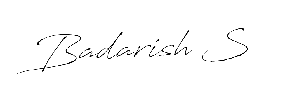 You can use this online signature creator to create a handwritten signature for the name Badarish S. This is the best online autograph maker. Badarish S signature style 6 images and pictures png