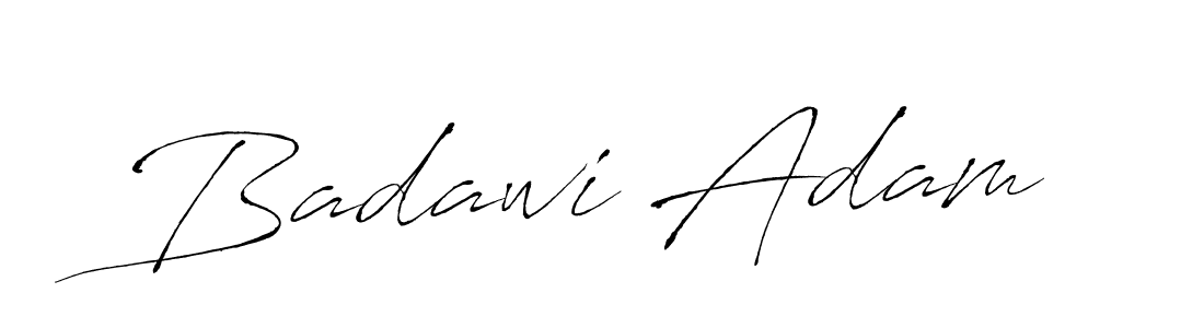 Make a beautiful signature design for name Badawi Adam. With this signature (Antro_Vectra) style, you can create a handwritten signature for free. Badawi Adam signature style 6 images and pictures png