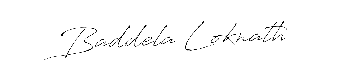 Use a signature maker to create a handwritten signature online. With this signature software, you can design (Antro_Vectra) your own signature for name Baddela Loknath. Baddela Loknath signature style 6 images and pictures png