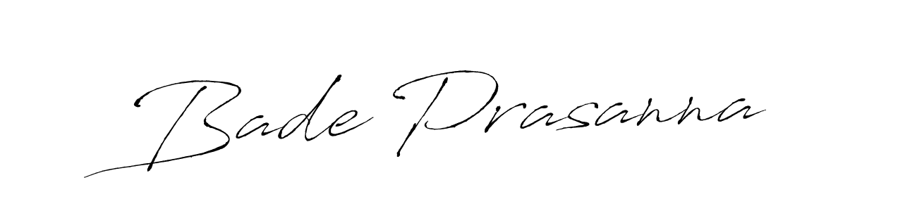 How to make Bade Prasanna name signature. Use Antro_Vectra style for creating short signs online. This is the latest handwritten sign. Bade Prasanna signature style 6 images and pictures png