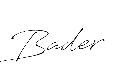 Make a beautiful signature design for name Bader. With this signature (Antro_Vectra) style, you can create a handwritten signature for free. Bader signature style 6 images and pictures png