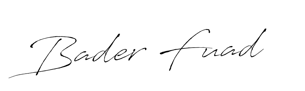 Create a beautiful signature design for name Bader Fuad. With this signature (Antro_Vectra) fonts, you can make a handwritten signature for free. Bader Fuad signature style 6 images and pictures png