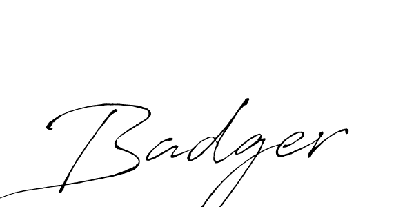 How to make Badger signature? Antro_Vectra is a professional autograph style. Create handwritten signature for Badger name. Badger signature style 6 images and pictures png