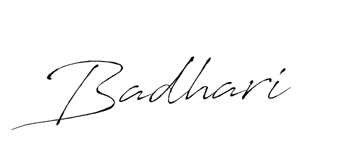 Badhari stylish signature style. Best Handwritten Sign (Antro_Vectra) for my name. Handwritten Signature Collection Ideas for my name Badhari. Badhari signature style 6 images and pictures png