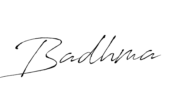 Use a signature maker to create a handwritten signature online. With this signature software, you can design (Antro_Vectra) your own signature for name Badhma. Badhma signature style 6 images and pictures png