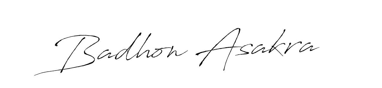 Create a beautiful signature design for name Badhon Asakra. With this signature (Antro_Vectra) fonts, you can make a handwritten signature for free. Badhon Asakra signature style 6 images and pictures png