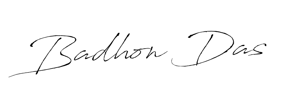 Use a signature maker to create a handwritten signature online. With this signature software, you can design (Antro_Vectra) your own signature for name Badhon Das. Badhon Das signature style 6 images and pictures png