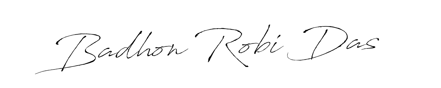 The best way (Antro_Vectra) to make a short signature is to pick only two or three words in your name. The name Badhon Robi Das include a total of six letters. For converting this name. Badhon Robi Das signature style 6 images and pictures png