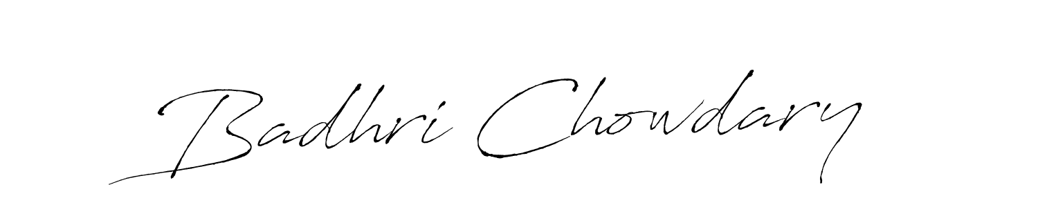 You should practise on your own different ways (Antro_Vectra) to write your name (Badhri Chowdary) in signature. don't let someone else do it for you. Badhri Chowdary signature style 6 images and pictures png