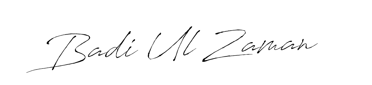 Create a beautiful signature design for name Badi Ul Zaman. With this signature (Antro_Vectra) fonts, you can make a handwritten signature for free. Badi Ul Zaman signature style 6 images and pictures png