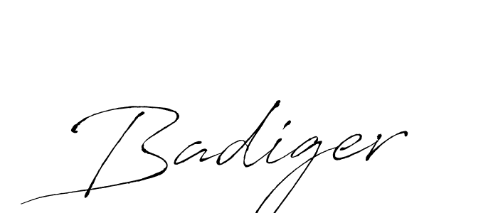 Create a beautiful signature design for name Badiger. With this signature (Antro_Vectra) fonts, you can make a handwritten signature for free. Badiger signature style 6 images and pictures png