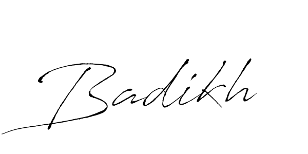 How to make Badikh signature? Antro_Vectra is a professional autograph style. Create handwritten signature for Badikh name. Badikh signature style 6 images and pictures png