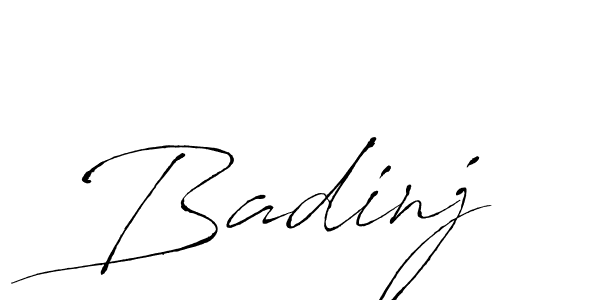 How to make Badinj signature? Antro_Vectra is a professional autograph style. Create handwritten signature for Badinj name. Badinj signature style 6 images and pictures png