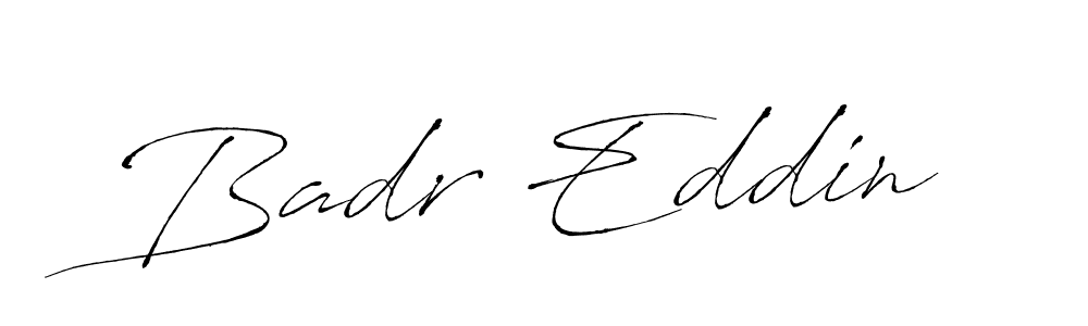 Make a beautiful signature design for name Badr Eddin. With this signature (Antro_Vectra) style, you can create a handwritten signature for free. Badr Eddin signature style 6 images and pictures png