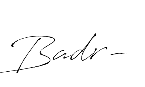 Create a beautiful signature design for name Badr-. With this signature (Antro_Vectra) fonts, you can make a handwritten signature for free. Badr- signature style 6 images and pictures png