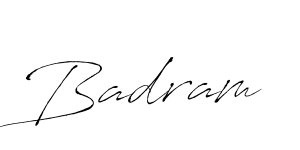 Use a signature maker to create a handwritten signature online. With this signature software, you can design (Antro_Vectra) your own signature for name Badram. Badram signature style 6 images and pictures png