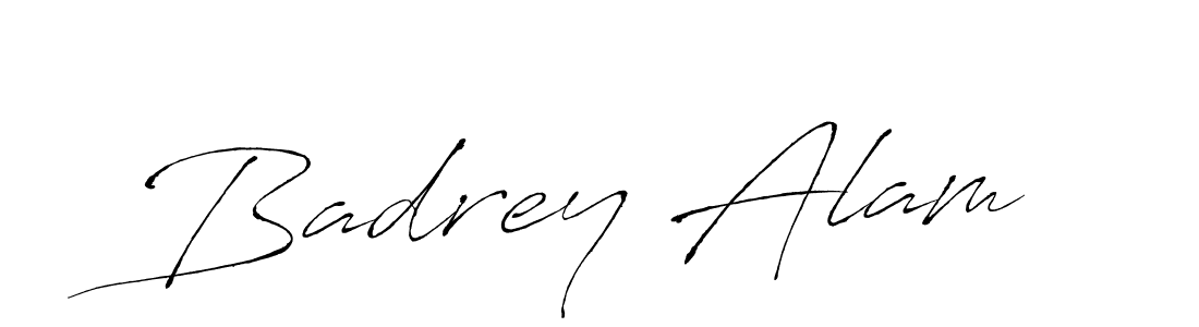 Design your own signature with our free online signature maker. With this signature software, you can create a handwritten (Antro_Vectra) signature for name Badrey Alam. Badrey Alam signature style 6 images and pictures png