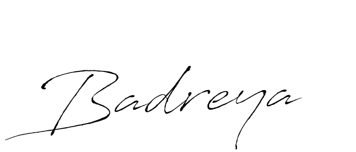 Design your own signature with our free online signature maker. With this signature software, you can create a handwritten (Antro_Vectra) signature for name Badreya. Badreya signature style 6 images and pictures png