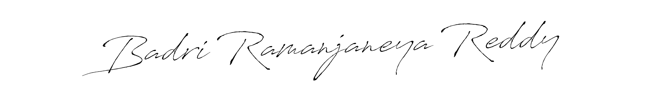 Make a beautiful signature design for name Badri Ramanjaneya Reddy. With this signature (Antro_Vectra) style, you can create a handwritten signature for free. Badri Ramanjaneya Reddy signature style 6 images and pictures png