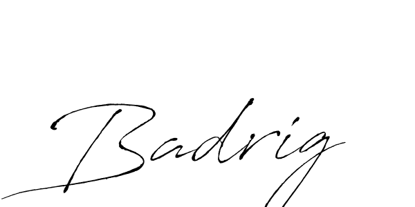 Design your own signature with our free online signature maker. With this signature software, you can create a handwritten (Antro_Vectra) signature for name Badrig. Badrig signature style 6 images and pictures png