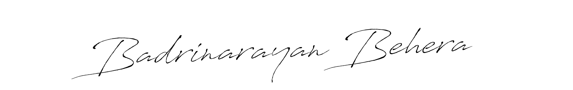 Badrinarayan Behera stylish signature style. Best Handwritten Sign (Antro_Vectra) for my name. Handwritten Signature Collection Ideas for my name Badrinarayan Behera. Badrinarayan Behera signature style 6 images and pictures png