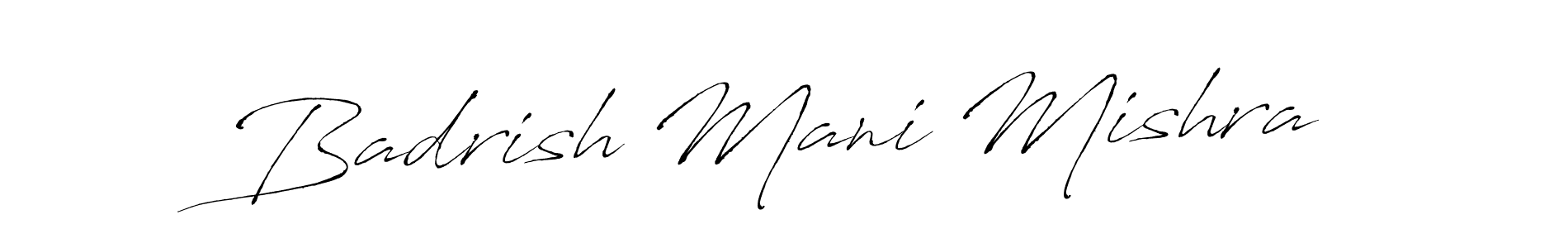 Use a signature maker to create a handwritten signature online. With this signature software, you can design (Antro_Vectra) your own signature for name Badrish Mani Mishra. Badrish Mani Mishra signature style 6 images and pictures png